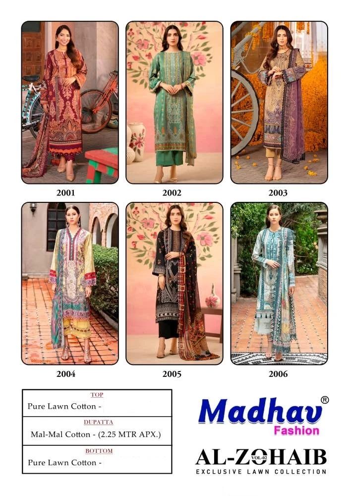 Madhav Al-Zohaib Vol 2 Cotton Wholesale Readymade Pakistani Salwar Suit Catalog — Wholesale Pakistani Suits, MPA wholesale from Surat — view 7